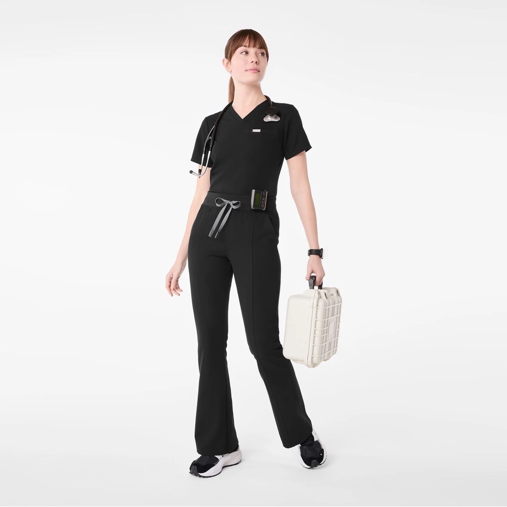 High Waisted Madryn Flare Scrub Pants